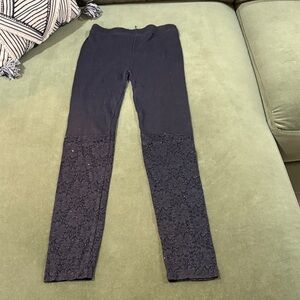 Elegant Black Lace Leggings